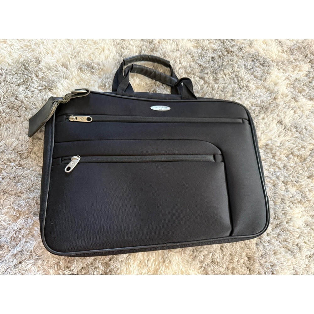 Samsonite Business Laptop Briefcase Messenger Bag Black Ballistic Nylon